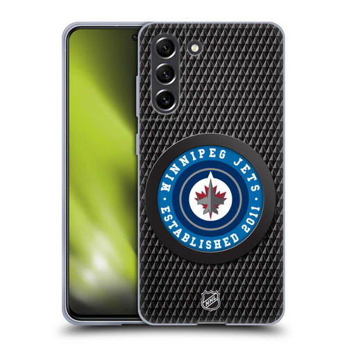 NHL Winnipeg Jets Puck Texture Soft Gel Case for Samsung Galaxy S21 FE 5G