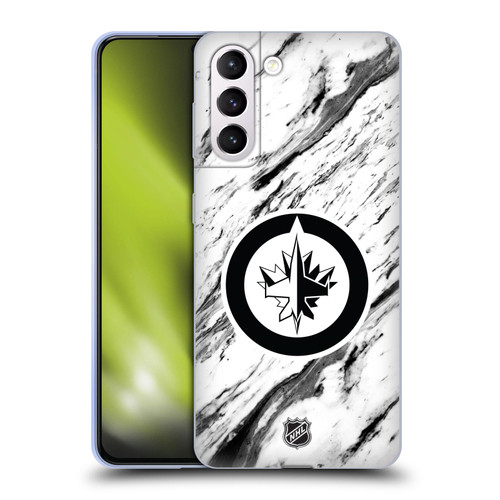 NHL Winnipeg Jets Marble Soft Gel Case for Samsung Galaxy S21+ 5G