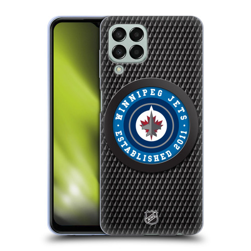 NHL Winnipeg Jets Puck Texture Soft Gel Case for Samsung Galaxy M33 (2022)