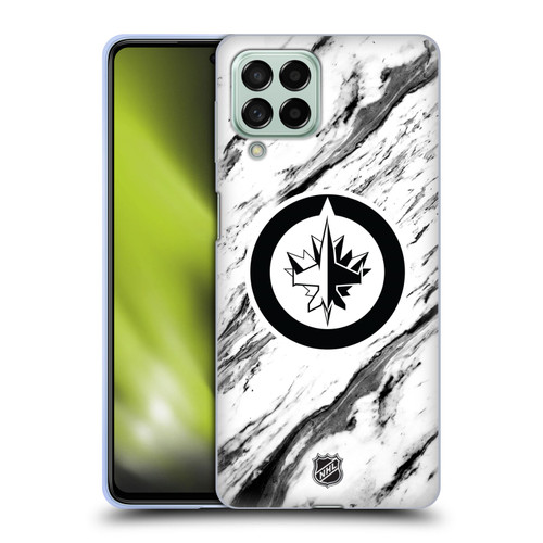 NHL Winnipeg Jets Marble Soft Gel Case for Samsung Galaxy M53 (2022)