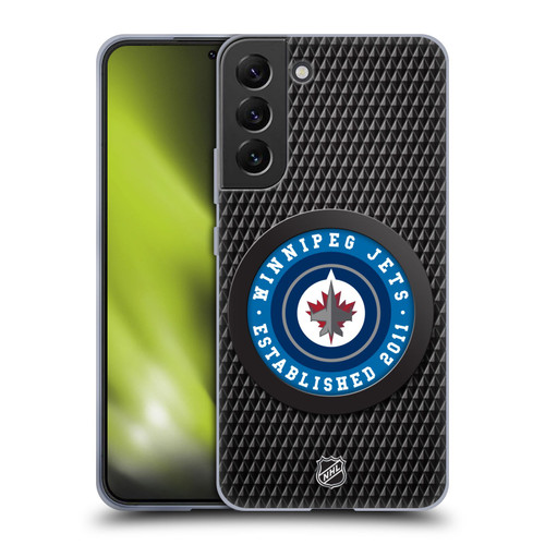 NHL Winnipeg Jets Puck Texture Soft Gel Case for Samsung Galaxy S22+ 5G