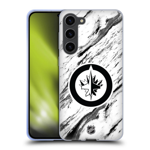 NHL Winnipeg Jets Marble Soft Gel Case for Samsung Galaxy S23+ 5G