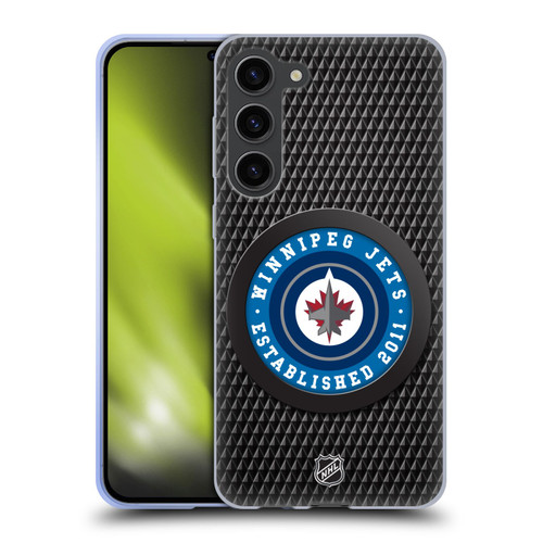 NHL Winnipeg Jets Puck Texture Soft Gel Case for Samsung Galaxy S23+ 5G