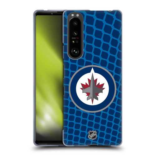 NHL Winnipeg Jets Net Pattern Soft Gel Case for Sony Xperia 1 III