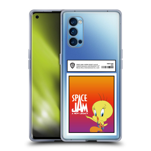 Space Jam: A New Legacy Graphics Tweety Bird Card Soft Gel Case for OPPO Reno 4 Pro 5G