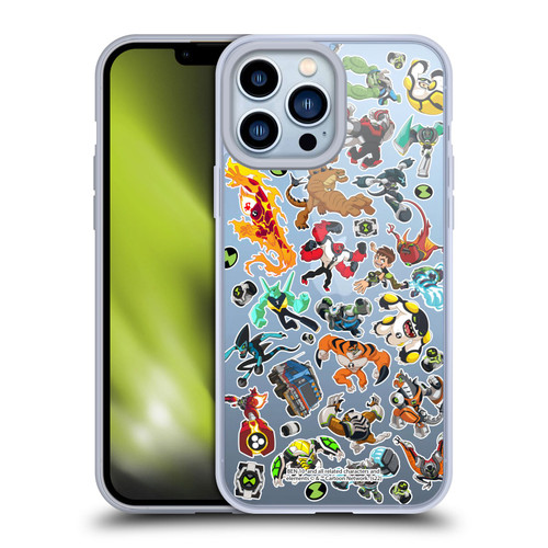 Ben 10: Animated Series Graphics Alien Pattern Soft Gel Case for Apple iPhone 13 Pro Max & MagSafe