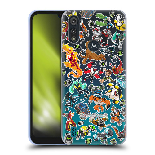 Ben 10: Animated Series Graphics Alien Pattern Soft Gel Case for Motorola Moto E6s (2020)