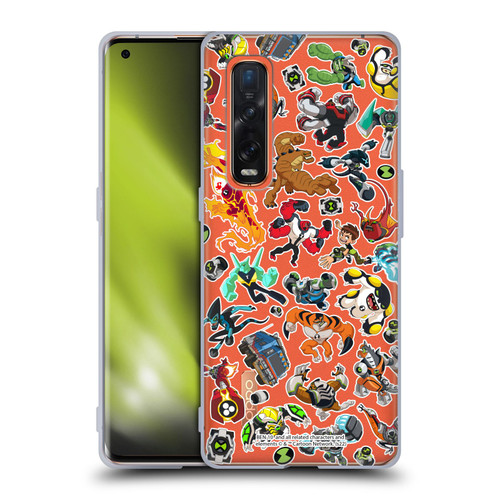 Ben 10: Animated Series Graphics Alien Pattern Soft Gel Case for OPPO Find X2 Pro 5G