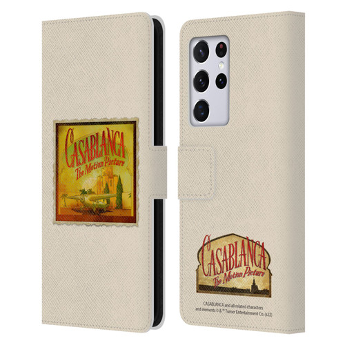 Casablanca Graphics Poster Leather Book Wallet Case Cover For Samsung Galaxy S21 Ultra 5G