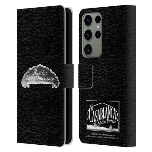 Casablanca Graphics Rick's Cafe Leather Book Wallet Case Cover For Samsung Galaxy S23 Ultra 5G