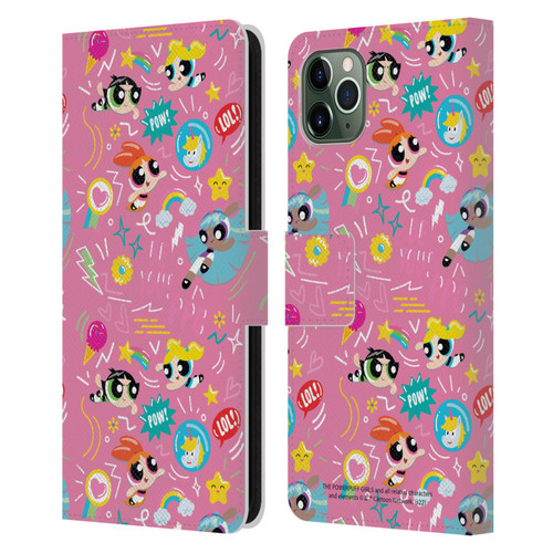 The Powerpuff Girls Graphics Icons Leather Book Wallet Case Cover For Apple iPhone 11 Pro Max