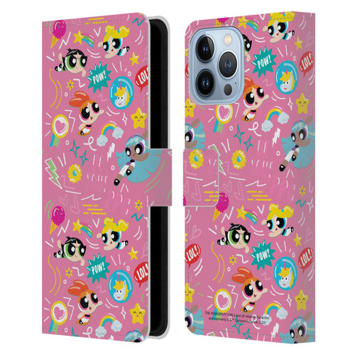 The Powerpuff Girls Graphics Icons Leather Book Wallet Case Cover For Apple iPhone 13 Pro Max