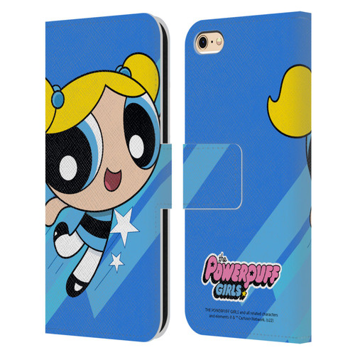 The Powerpuff Girls Graphics Bubbles Leather Book Wallet Case Cover For Apple iPhone 6 / iPhone 6s