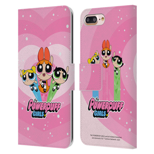 The Powerpuff Girls Graphics Group Leather Book Wallet Case Cover For Apple iPhone 7 Plus / iPhone 8 Plus