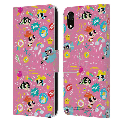 The Powerpuff Girls Graphics Icons Leather Book Wallet Case Cover For Apple iPhone XR