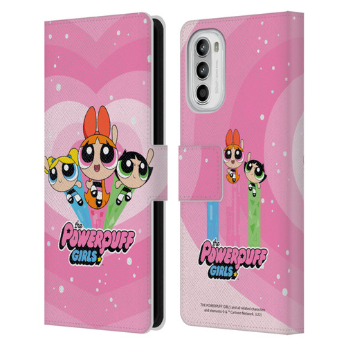 The Powerpuff Girls Graphics Group Leather Book Wallet Case Cover For Motorola Moto G52