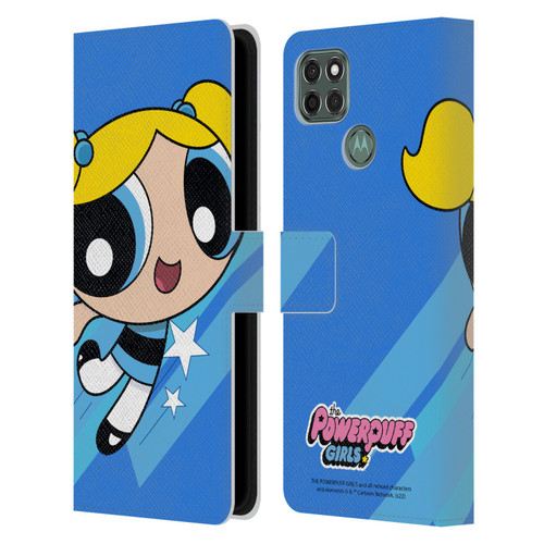 The Powerpuff Girls Graphics Bubbles Leather Book Wallet Case Cover For Motorola Moto G9 Power