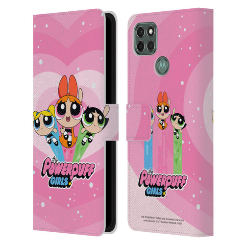 The Powerpuff Girls Graphics Group Leather Book Wallet Case Cover For Motorola Moto G9 Power