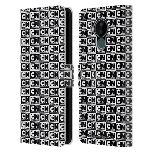 Cartoon Network Logo Pattern Leather Book Wallet Case Cover For Nokia C30