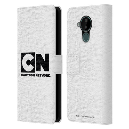 Cartoon Network Logo Plain Leather Book Wallet Case Cover For Nokia C30