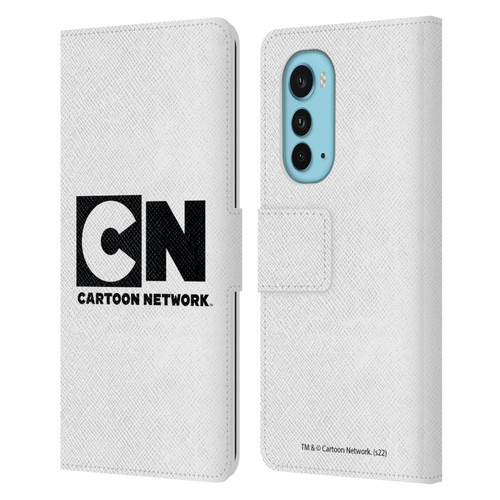 Cartoon Network Logo Plain Leather Book Wallet Case Cover For Motorola Edge (2022)
