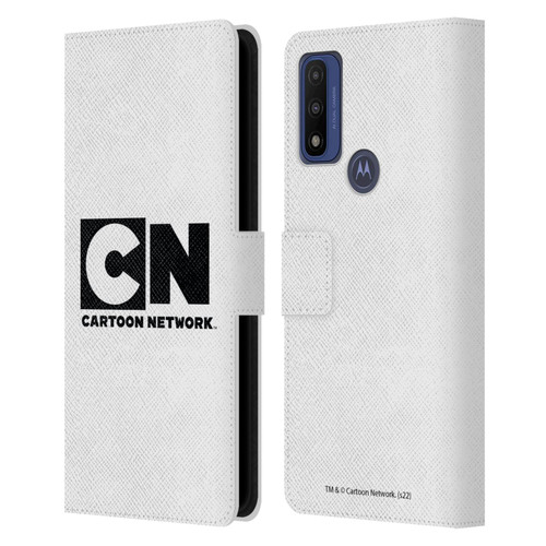 Cartoon Network Logo Plain Leather Book Wallet Case Cover For Motorola G Pure