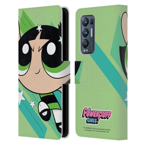 The Powerpuff Girls Graphics Buttercup Leather Book Wallet Case Cover For OPPO Find X3 Neo / Reno5 Pro+ 5G