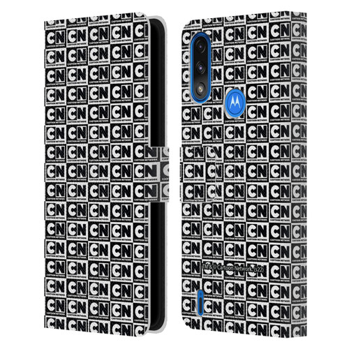 Cartoon Network Logo Pattern Leather Book Wallet Case Cover For Motorola Moto E7 Power / Moto E7i Power