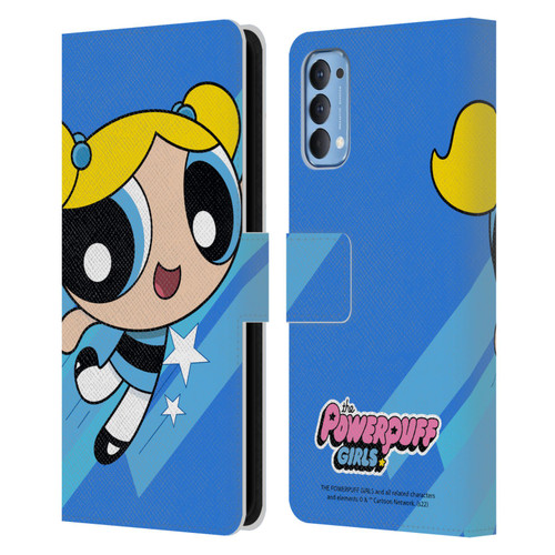 The Powerpuff Girls Graphics Bubbles Leather Book Wallet Case Cover For OPPO Reno 4 5G