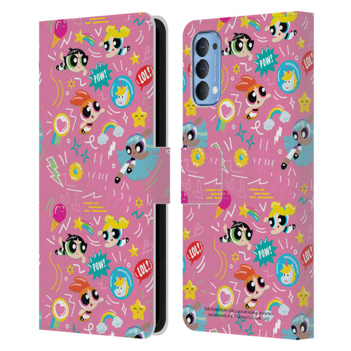 The Powerpuff Girls Graphics Icons Leather Book Wallet Case Cover For OPPO Reno 4 5G
