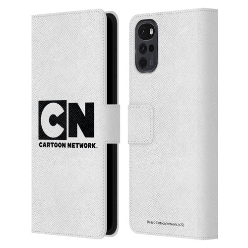 Cartoon Network Logo Plain Leather Book Wallet Case Cover For Motorola Moto G22