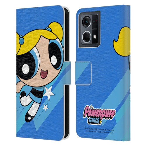 The Powerpuff Girls Graphics Bubbles Leather Book Wallet Case Cover For OPPO Reno8 4G