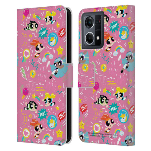 The Powerpuff Girls Graphics Icons Leather Book Wallet Case Cover For OPPO Reno8 4G