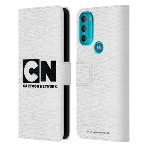 Cartoon Network Logo Plain Leather Book Wallet Case Cover For Motorola Moto G71 5G