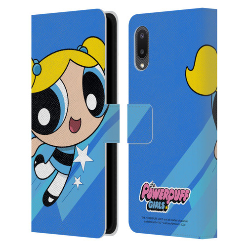 The Powerpuff Girls Graphics Bubbles Leather Book Wallet Case Cover For Samsung Galaxy A02/M02 (2021)