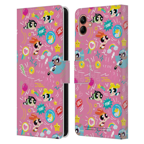 The Powerpuff Girls Graphics Icons Leather Book Wallet Case Cover For Samsung Galaxy A04 (2022)
