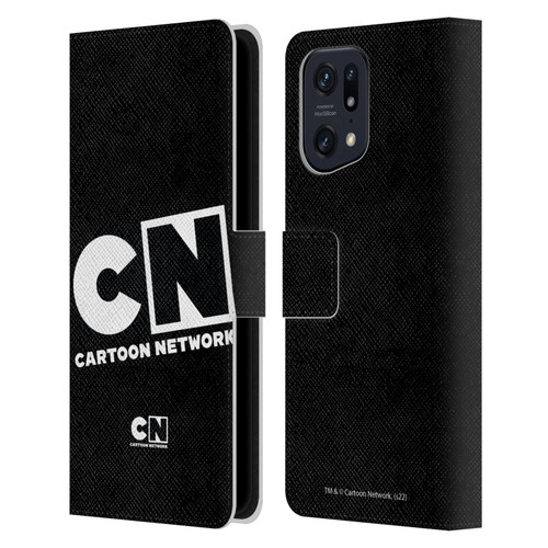 Cartoon Network Logo Oversized Leather Book Wallet Case Cover For OPPO Find X5