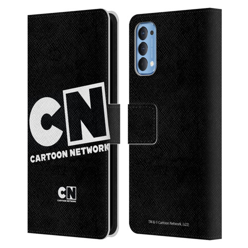 Cartoon Network Logo Oversized Leather Book Wallet Case Cover For OPPO Reno 4 5G