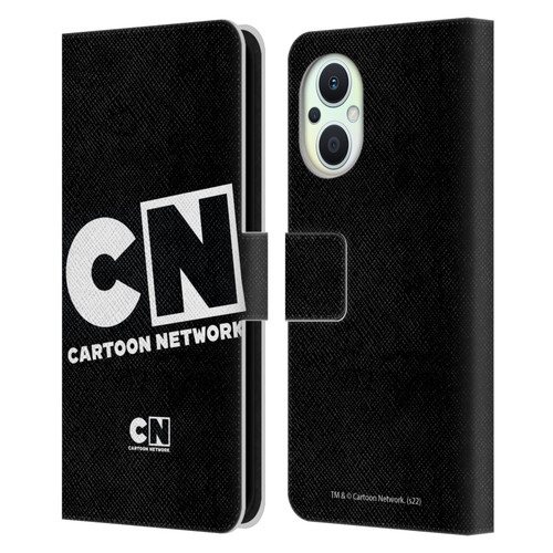 Cartoon Network Logo Oversized Leather Book Wallet Case Cover For OPPO Reno8 Lite