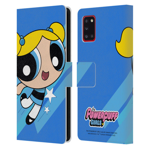 The Powerpuff Girls Graphics Bubbles Leather Book Wallet Case Cover For Samsung Galaxy A31 (2020)
