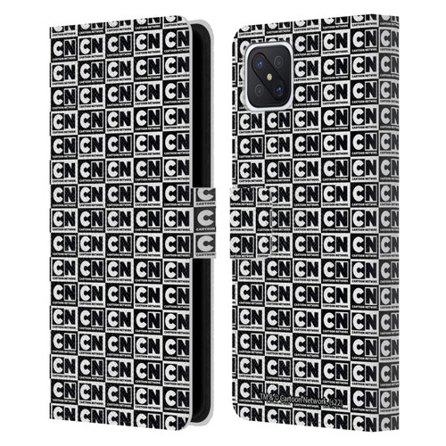 Cartoon Network Logo Pattern Leather Book Wallet Case Cover For OPPO Reno4 Z 5G