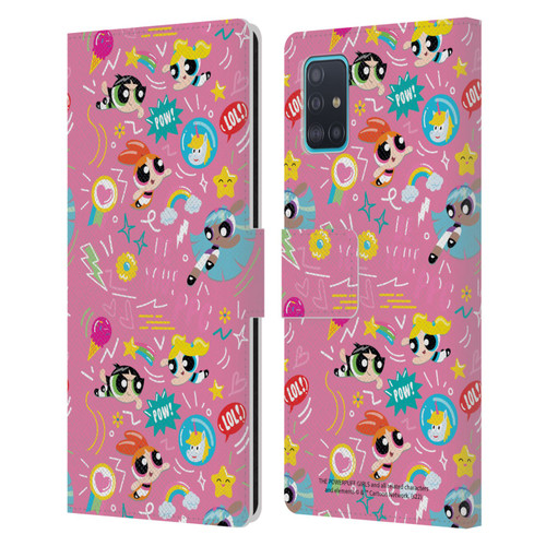 The Powerpuff Girls Graphics Icons Leather Book Wallet Case Cover For Samsung Galaxy A51 (2019)