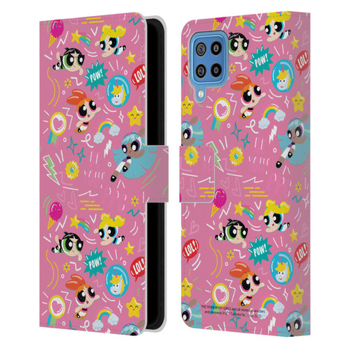 The Powerpuff Girls Graphics Icons Leather Book Wallet Case Cover For Samsung Galaxy F22 (2021)