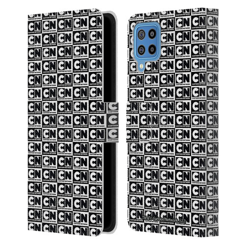 Cartoon Network Logo Pattern Leather Book Wallet Case Cover For Samsung Galaxy F22 (2021)