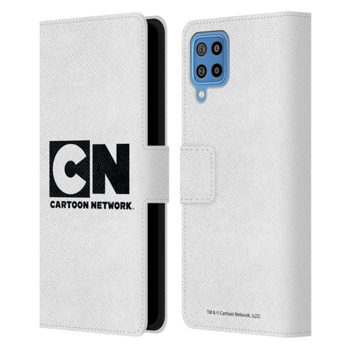 Cartoon Network Logo Plain Leather Book Wallet Case Cover For Samsung Galaxy F22 (2021)
