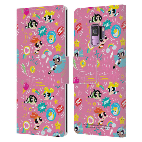 The Powerpuff Girls Graphics Icons Leather Book Wallet Case Cover For Samsung Galaxy S9