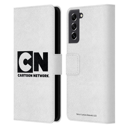 Cartoon Network Logo Plain Leather Book Wallet Case Cover For Samsung Galaxy S21 FE 5G