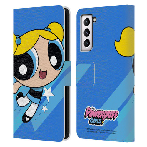 The Powerpuff Girls Graphics Bubbles Leather Book Wallet Case Cover For Samsung Galaxy S21 5G