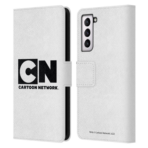 Cartoon Network Logo Plain Leather Book Wallet Case Cover For Samsung Galaxy S21 5G