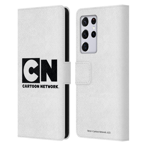 Cartoon Network Logo Plain Leather Book Wallet Case Cover For Samsung Galaxy S21 Ultra 5G